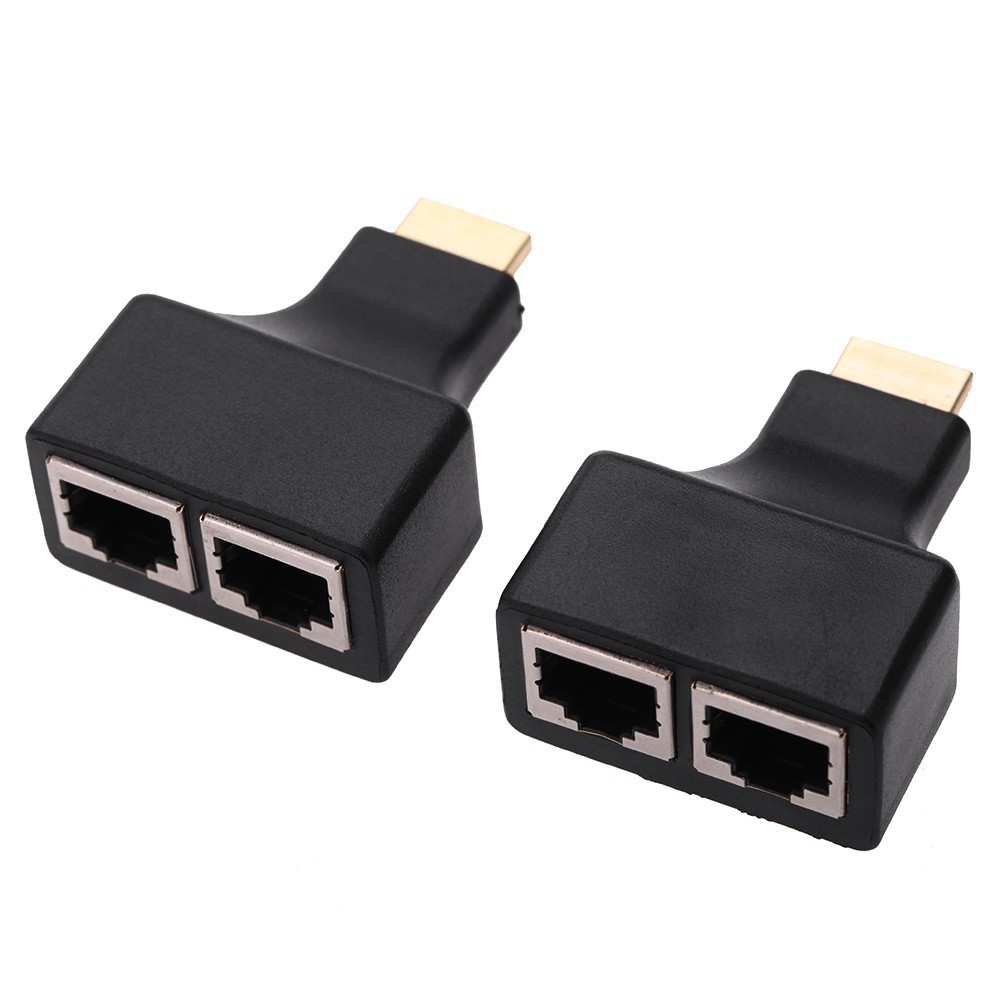 HDMI デュアル RJ45 CAT5E CAT6 1080P 30m エクステンダー リピーター コンバーター
