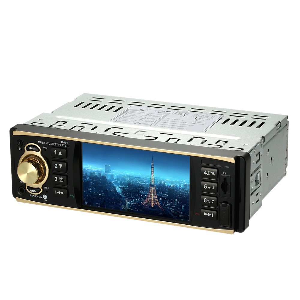 4.1インチTFT液晶スクリーン Bluetooth ハンズフリー カーステレオ MP3 動画プレーヤー microSDカード/USB/AUXポート