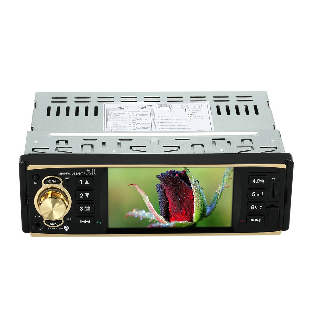 4.1インチTFT液晶スクリーン Bluetooth ハンズフリー カーステレオ MP3 動画プレーヤー microSDカード/USB/AUXポート