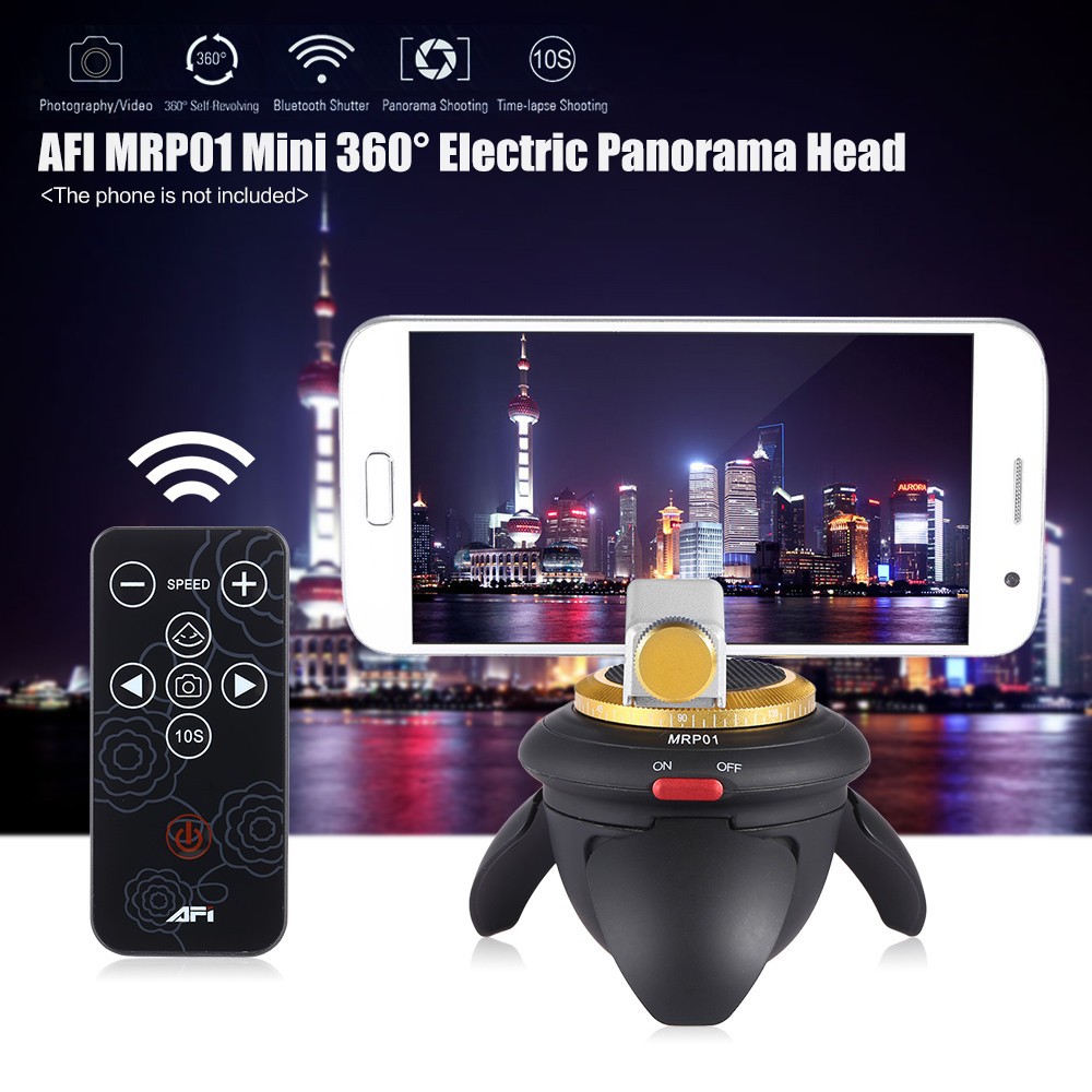 AFI MRP01 ミニ電動パノラマヘッド 360°回転 タイムラプス三脚
