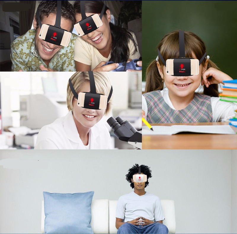 VR CASE mini C ヘッドマウント 3D VRゴーグル iOS アンドロイド スマートフォン対応
