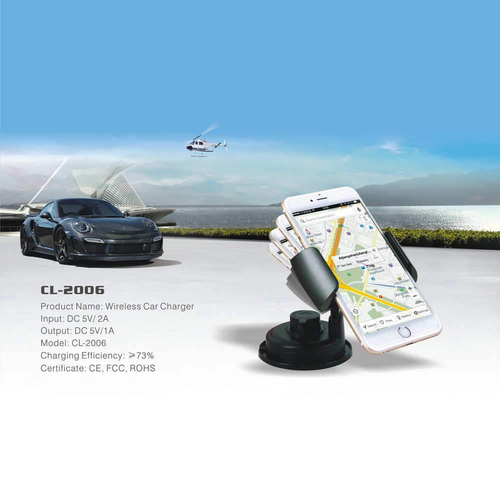 CL-2006 3コイル Qi ワイヤレス 車載マウント 充電器