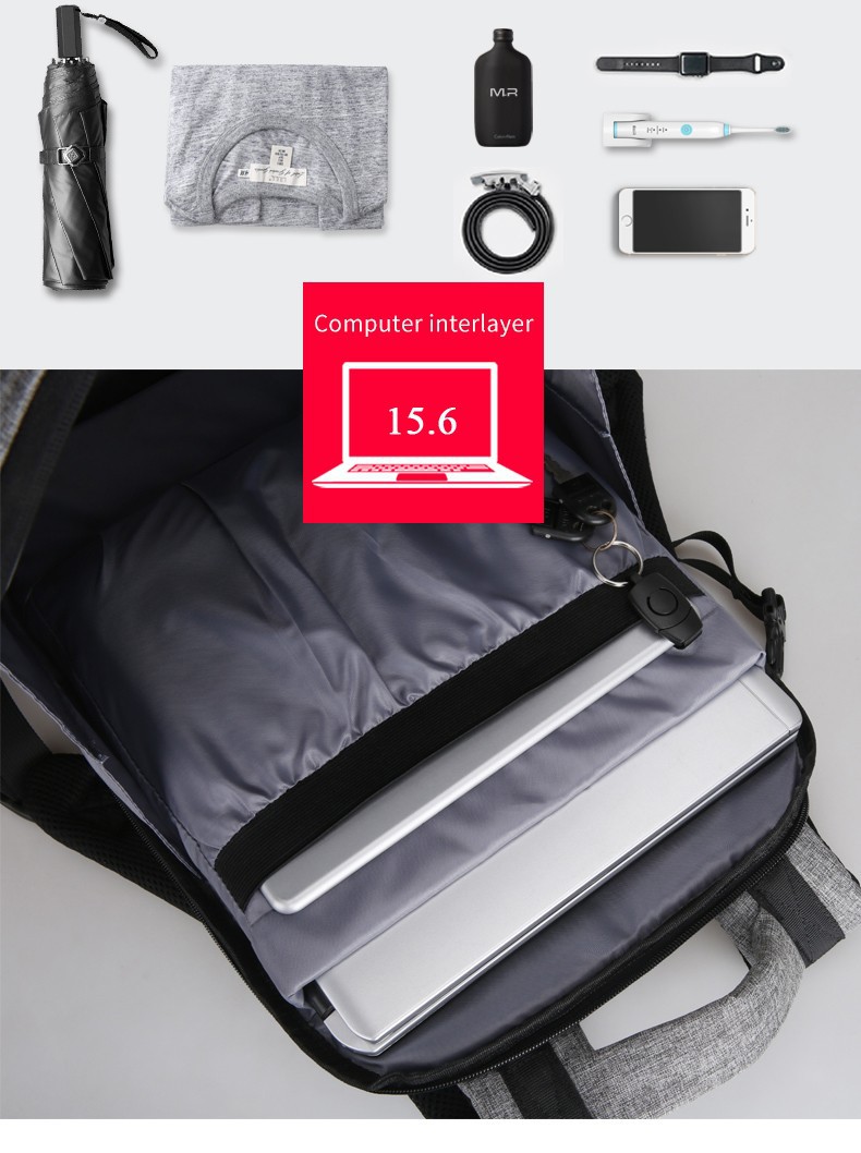 MarkRyden バックパック 15.6インチノートパソコン USB充電ポート 防水素材