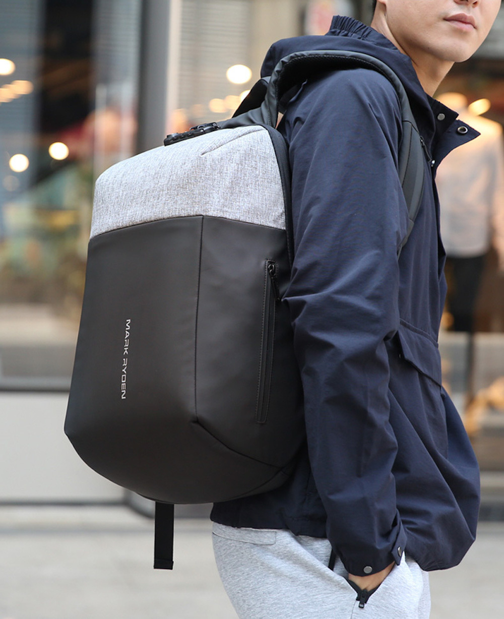 MarkRyden TSAロックデザイン バックパック 15.6インチノートパソコン USB充電ポート 防水素材