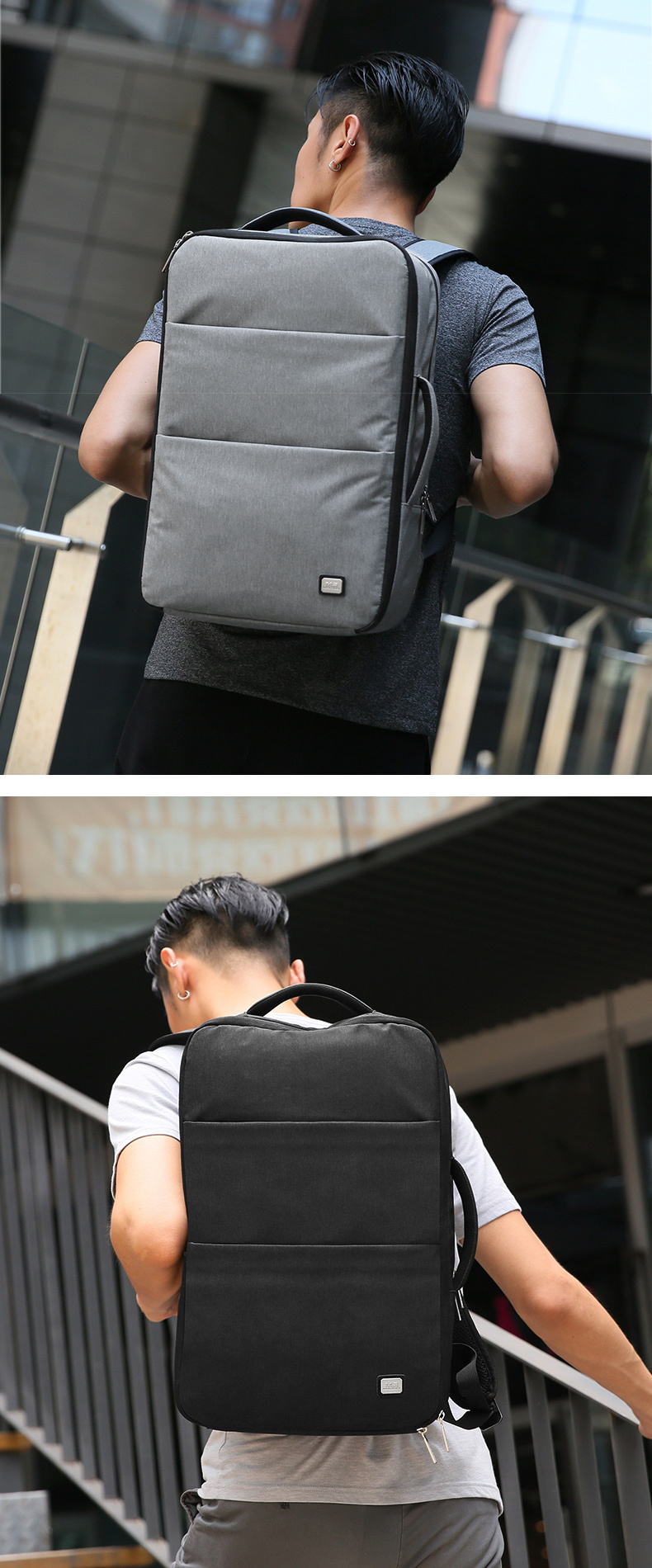 MarkRyden トラベル バックパック 15インチノートパソコン USB充電ポート 防水ファブリック素材