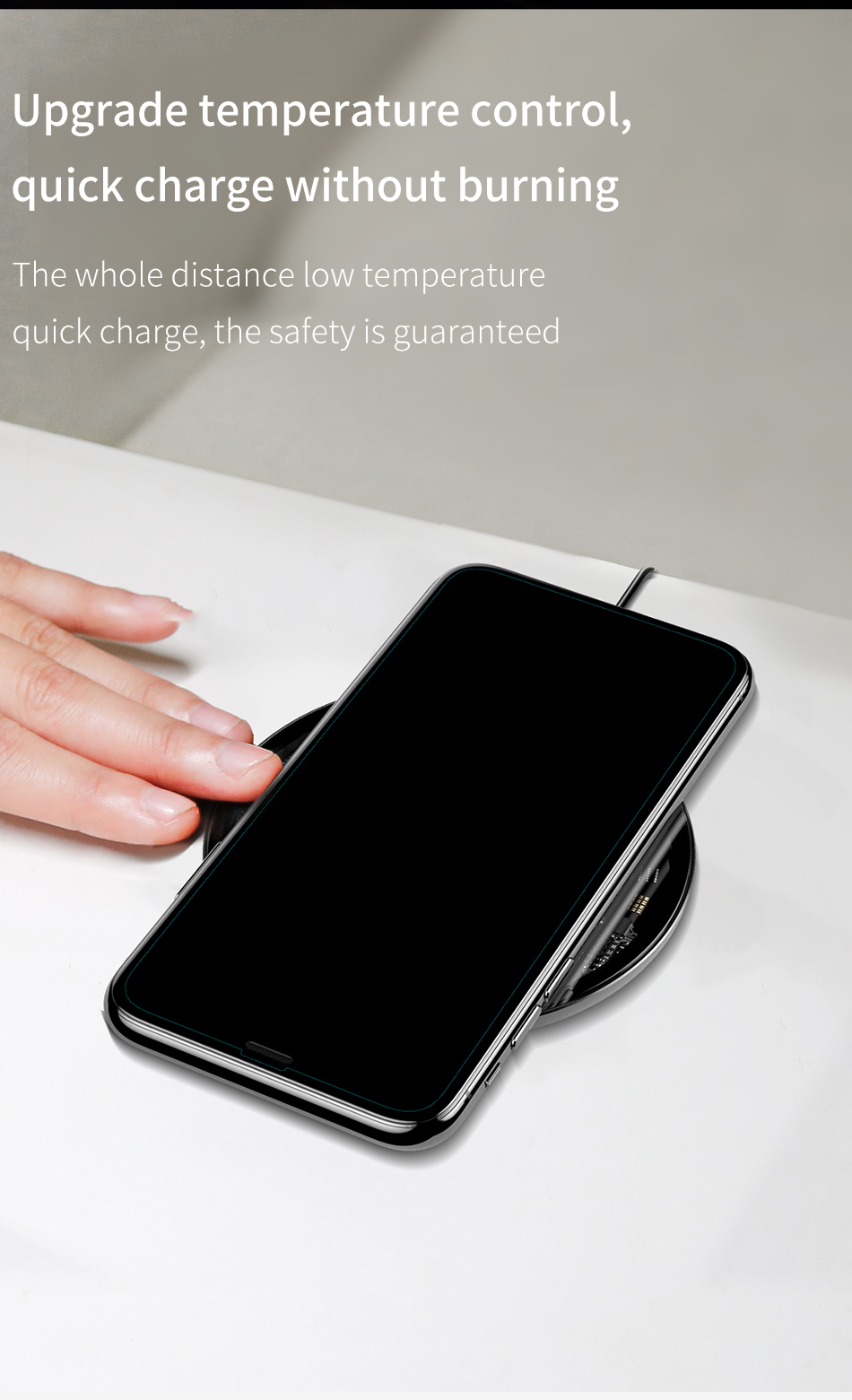 10W スケルトン Qi ワイヤレス充電器 iPhone Android スマートフォン