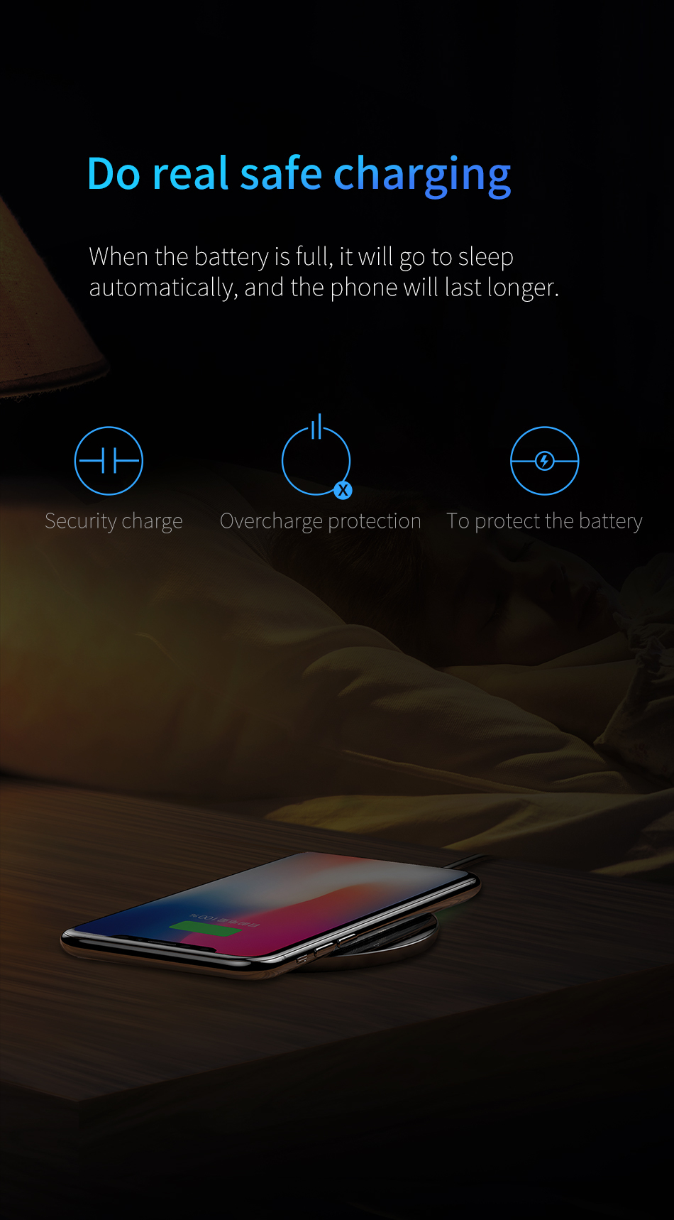 10W スケルトン Qi ワイヤレス充電器 iPhone Android スマートフォン