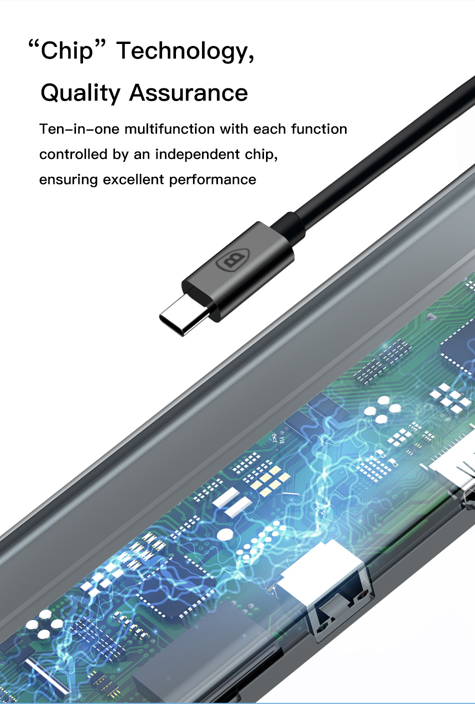 10in1 USB Type-C to HDMI VGA USB 3.0 RJ45イーサーネット SD/microSDカード オーディオ出力 ベースステーション