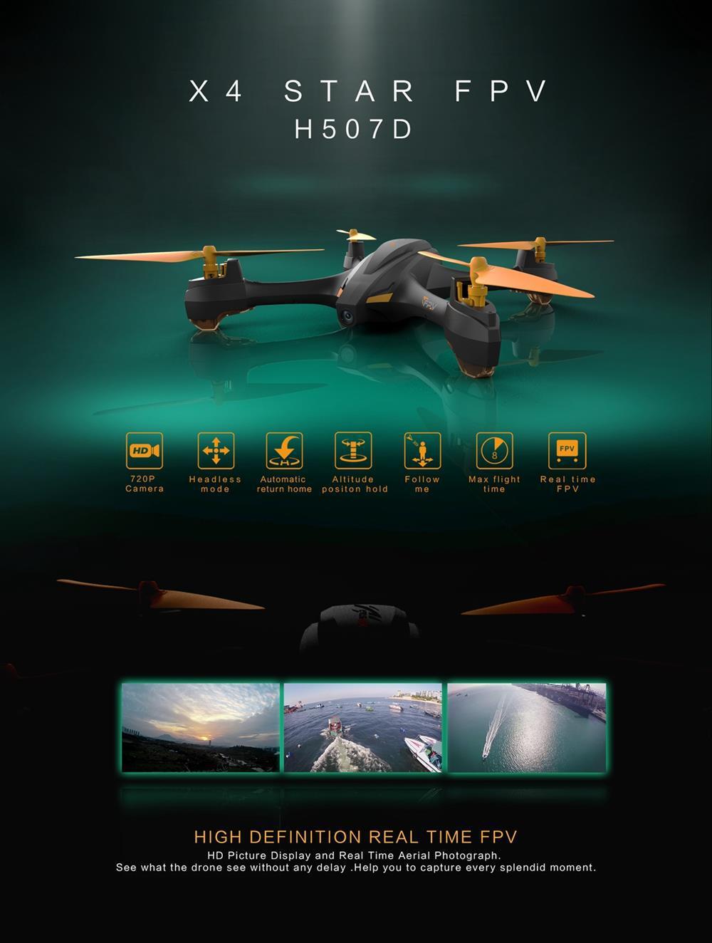 Hubsan H507D X4 STAR クアッドコプター5.8G FPV 720P HDカメラ GPSフォローミーモード
