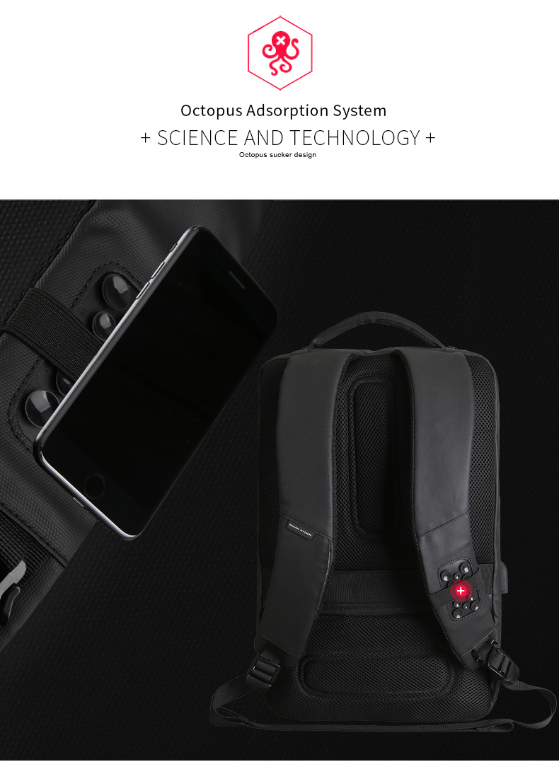 Mark Ryden 15.6インチノートパソコン・タブレット対応 耐水バックパック USB充電ポート