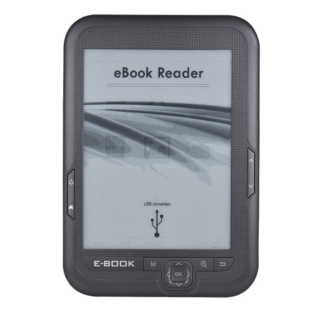 6インチ Eインク 電子ペーパー 電子書籍リーダー MP3プレーヤー 4GB