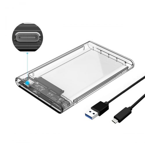 USB Type-C 2.5インチ SATA III ハードディスク SSD クリアーケース