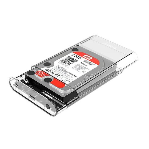 USB 3.0 3.5インチ SATA III ハードディスク SSD クリアーケース
