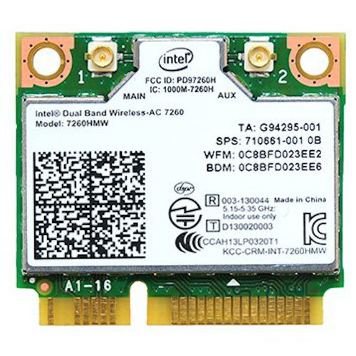 Intel (インテル) WiFi 7260HMW デュアルバンドWi-Fi + Bluetooth 4.0 ワイヤレスカード