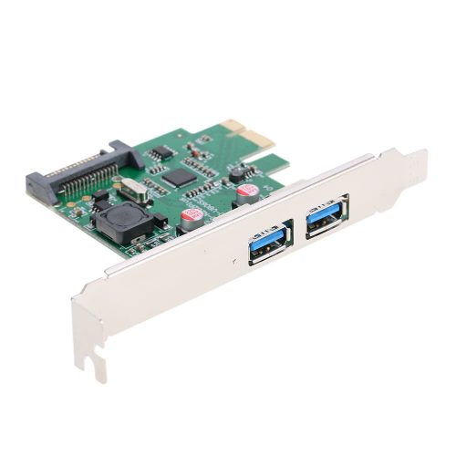 2ポートUSB 3.0 PCI-E(PCI Express) インターフェイスボード SATA