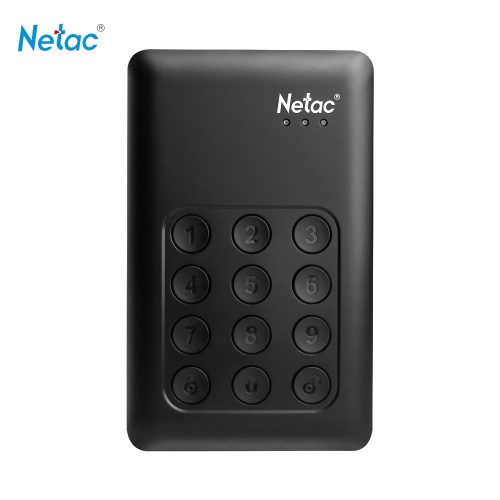 USB 3.0 2.5インチ 外付け ポータブルハードディスク AES 256-bit ハードウエアー暗号化モジュール Netac k588