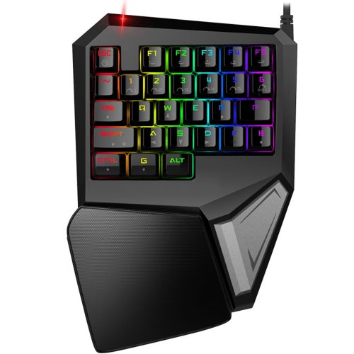 29キー Kailh青軸 プログラマブル シングルハンド メカニカル USB ゲーミングキーボードLEDバックライト T9 Plus
