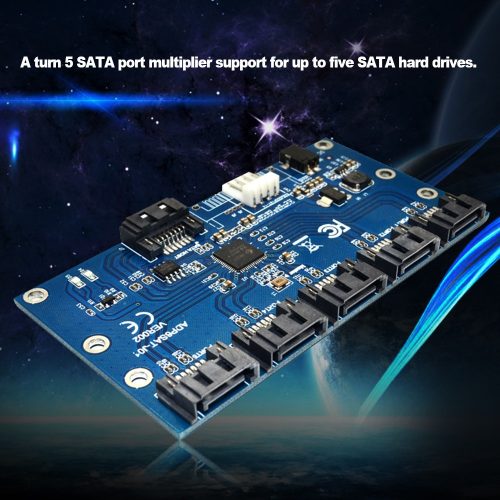 5 SATA増設ボード ハブ マルチプライヤーライザーアダプターカード