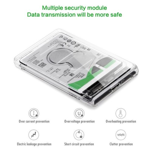 USB3.0 2.5インチ SATA III ハードディスク SSD クリアーケース