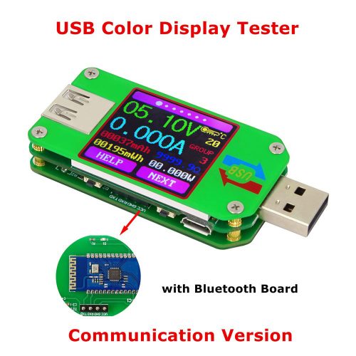 USB 電流・電圧・充電ケーブルインピーダンス チェッカー テスター Bluetoothコミュニケーション機能つき カラー液晶ディスプレイ