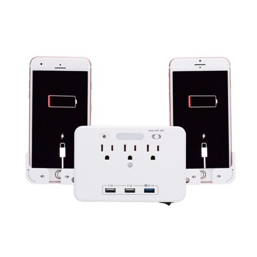 USB 2.0/3.0 急速充電対応 コンセントソケット + 人感センサー夜間ライト