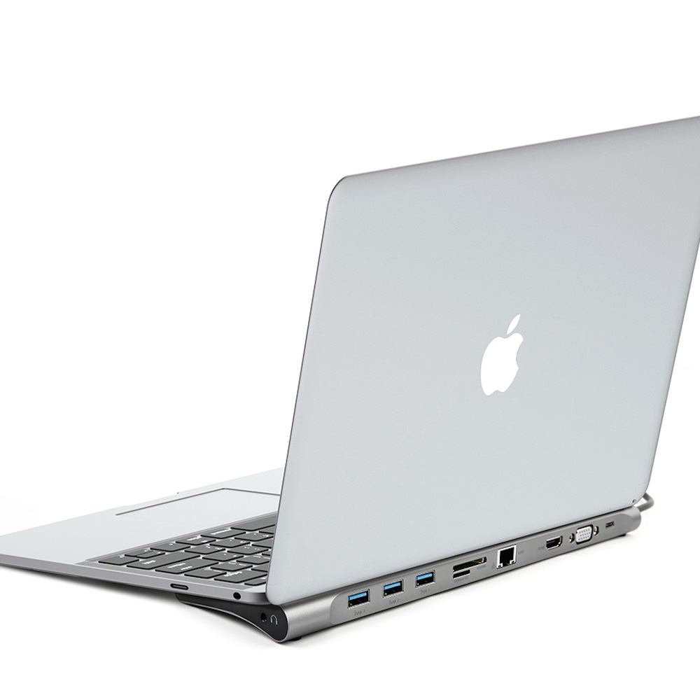 10in1 USB Type-C to HDMI VGA USB 3.0 RJ45イーサーネット SD/microSDカード オーディオ出力 ベースステーション