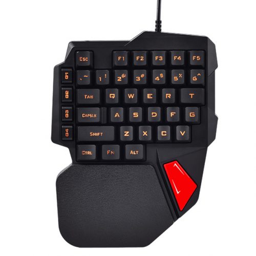 シングルハンド 38キー ゲーミング UBS エルゴノミクス キーパッド 3色LEDバックライト