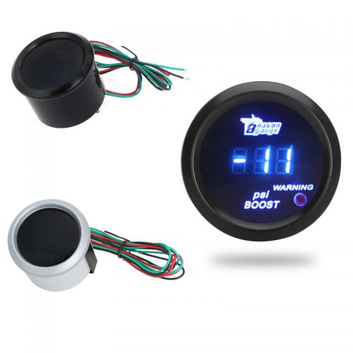 ドラゴンゲージ 52mm デジタルLEDターボブーストメーター -14~29 PSI