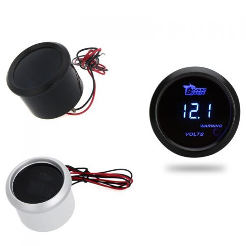 ドラゴンゲージ 52mm デジタル LED 電圧計 0-15V