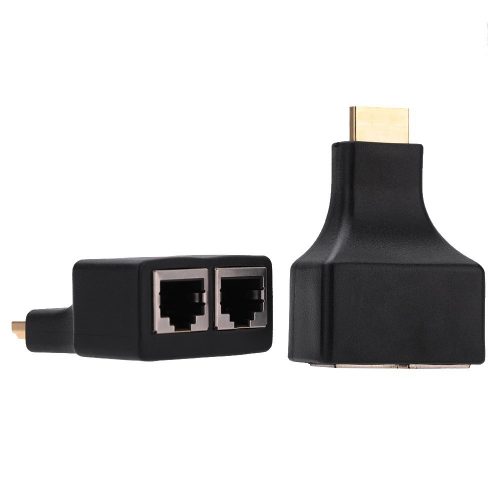 HDMI デュアル RJ45 CAT5E CAT6 1080P 30m エクステンダー リピーター コンバーター