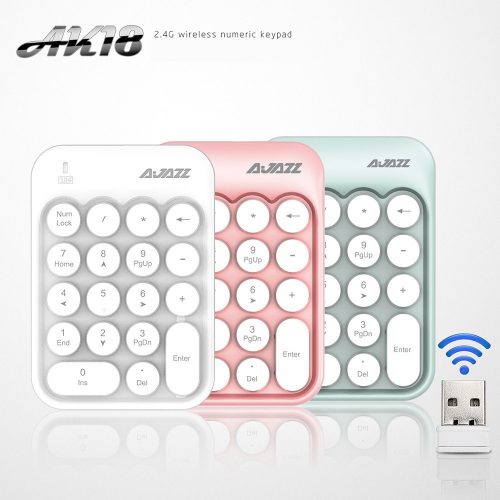 2.4GHz ワイヤレス パステルカラー ミニ テンキー USBレシーバー付き