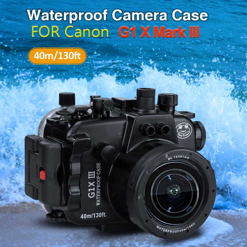 Canon PowerShot G1 X Mark III 対応 40m防水 カメラ 水中 ハウジングケース - Disk House