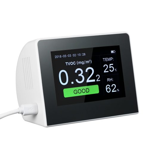 ポータブル 屋内/屋外 空気モニター PM 2.5 二酸化炭素 (CO2) ホルムアルデヒド (HCHO) 揮発性有機化合物 (TVOC) モニター 検出器