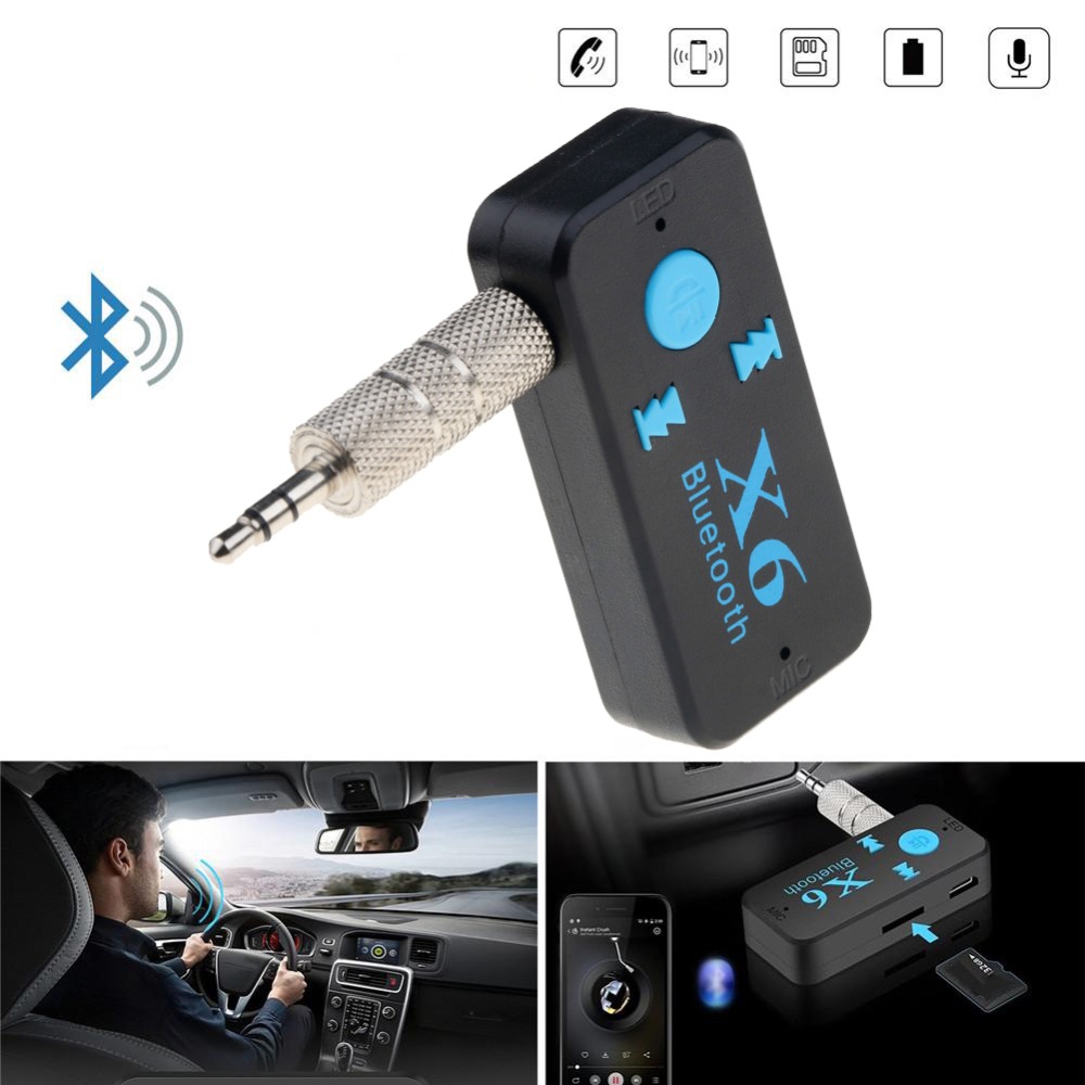 3 in 1 Bluetooth レシーバー + ハンズフリー通話 + microSDカード MP3 音楽プレーヤー - Disk House