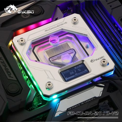 OLED温度計ディスプレイ付き CPU 水冷ブロック Intel LGA1150/1151/1155/1156 LGA2011 2066 X99対応 RGB A-RGBライト