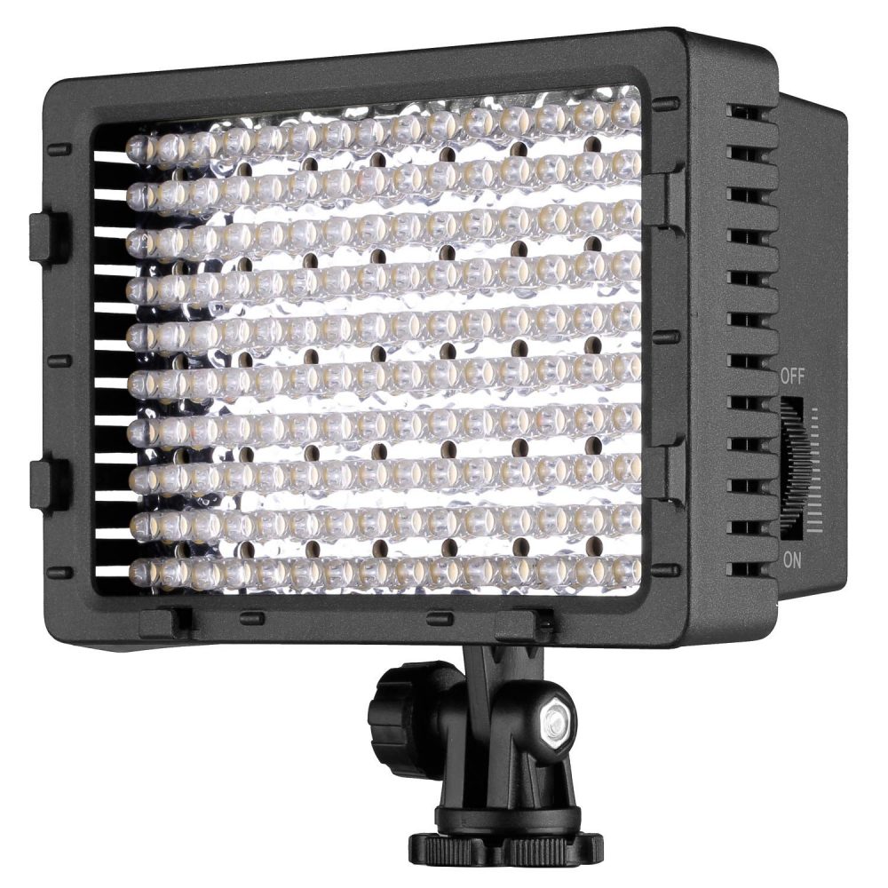 160 LED ビデオライト 一眼レフカメラ ホットシュー対応