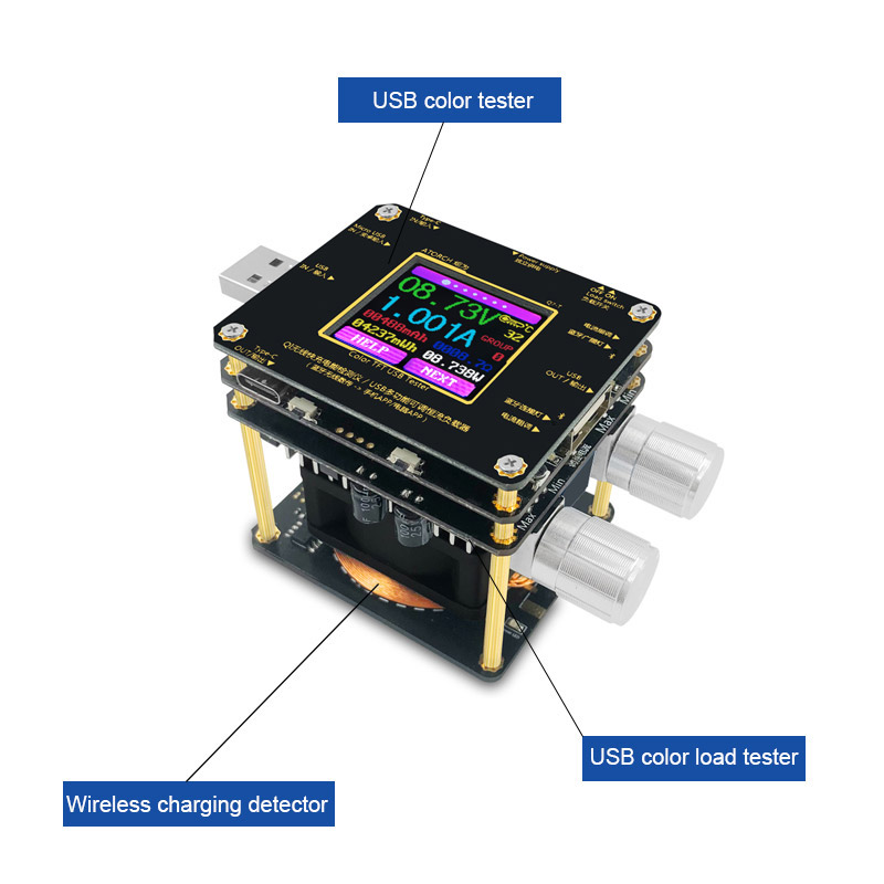 USBテスター、USB負荷テスター、ワイヤレス充電検出