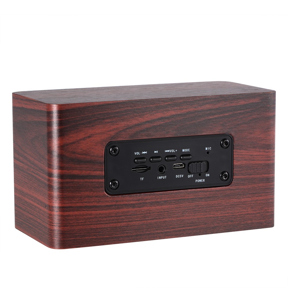 木製 ウッドグレーン Bluetooth Hi-Fi ３W x 2 スピーカー + MP3プレーヤー - Disk House
