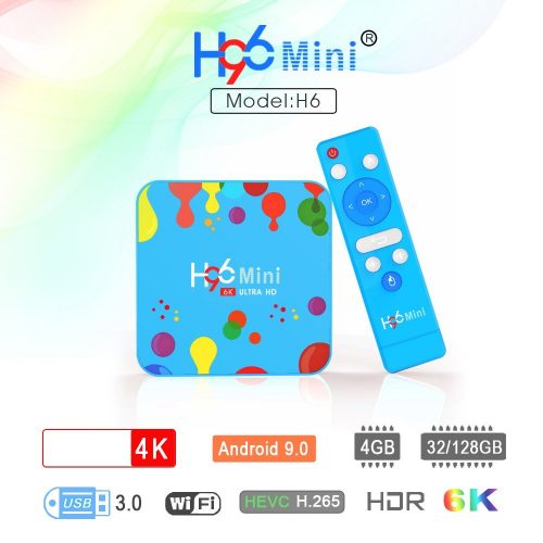 H96 Mini Android 9.0スマートTVボックス 4K 6K HDR H.265 VP9