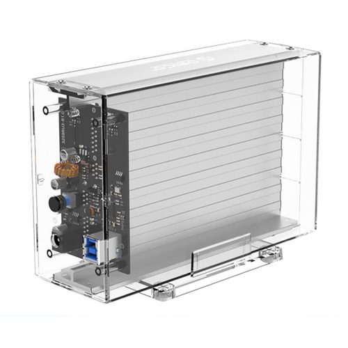 3.5インチ 2ベイ SATA スケルトン ハードディスクケース USB 3.0