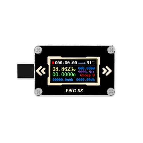 0.96インチ HDスクリーン 電流・電圧計 テスター Type-C PDトリガー USB-C