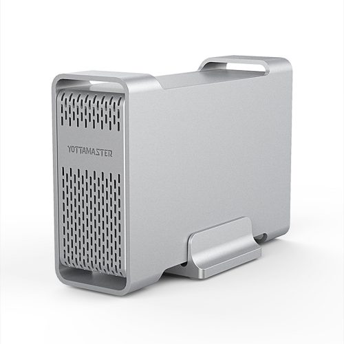 Yottamaster USB 3.0 2.5インチ デュアルベイ SATA ハードディスク SSDケース 8TB RAID対応 アルミニウム筐体