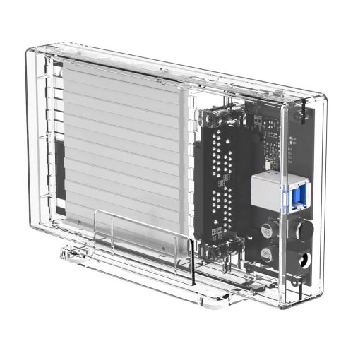 2.5インチ 2ベイ SATA スケルトン SSD・ハードディスクケース USB 3.0