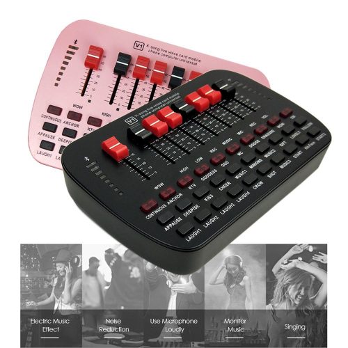 V1 ライブサウンドカード USB 外部オーディオミキサー