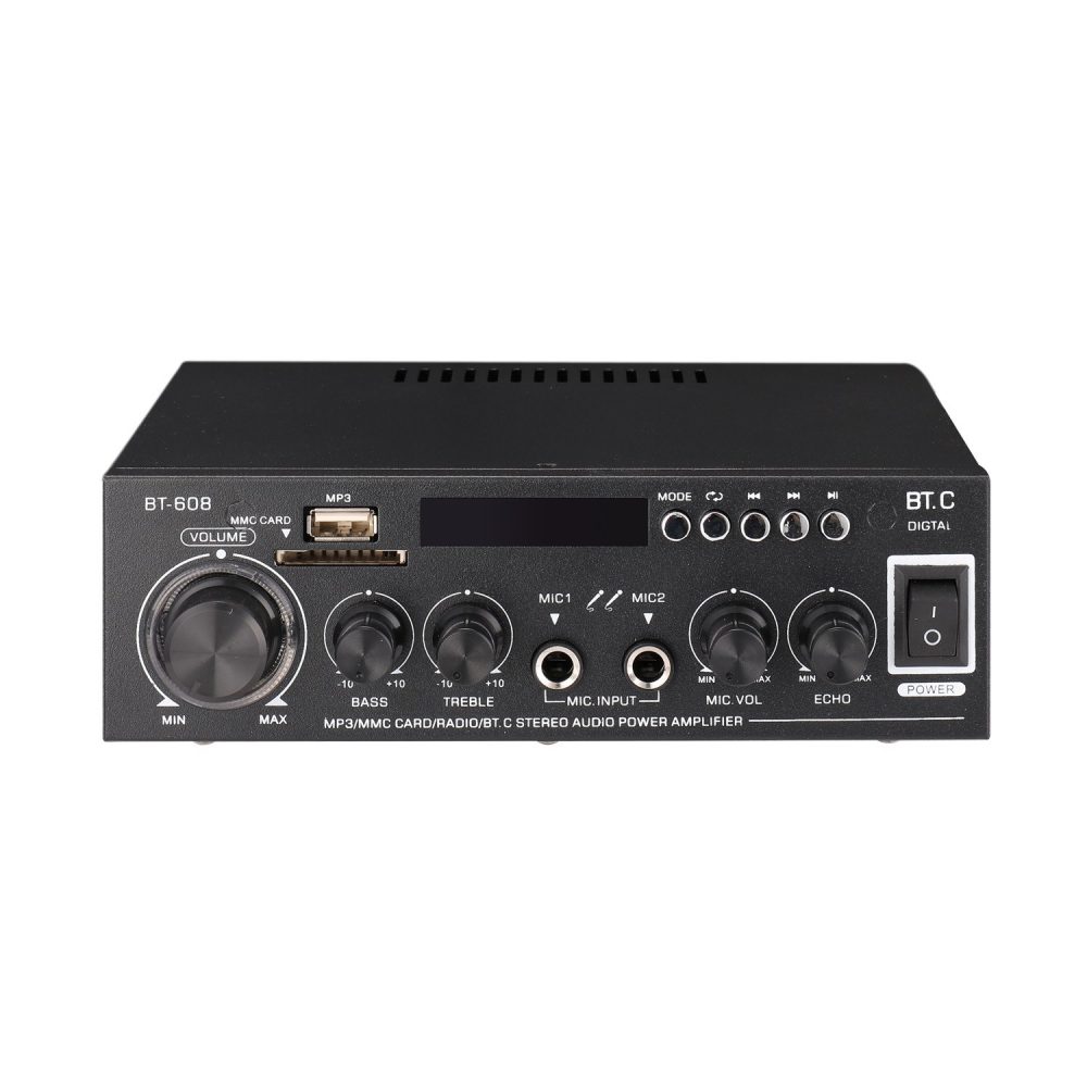 40W+40W ミニパワーアンプ MP3プレーヤー Bluetooth デジタルオーディオレシーバー - 画像 (2)