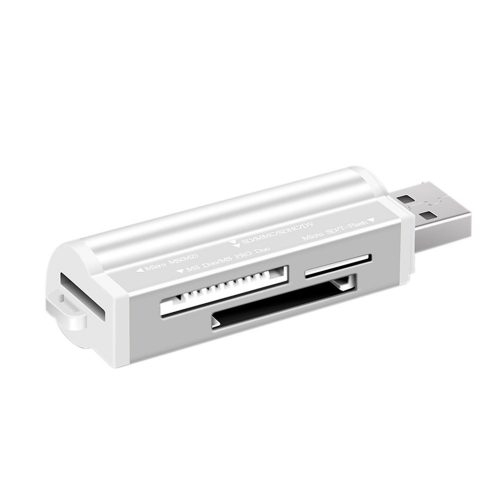 4in1 USB 2.0 アルミニウム筐体 カードリーダー