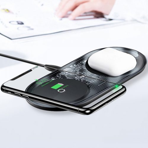15W Qi デュアルコイル ワイヤレス充電パッド
