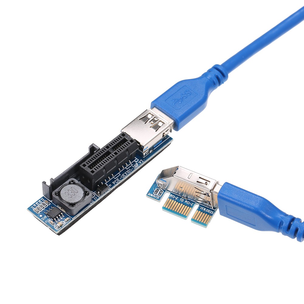 Mini PCI-E 1X エクステンションケーブル パワー ライザーアダプター