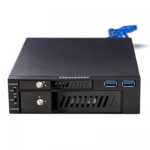 デスクトップ 5.25インチベイ内蔵タイプ 2.5/3.5インチ SSD/ハードディスクボックス& USB 3.0ポート