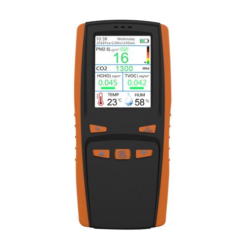 プロフェッショナル ハンディー ホルムアルデヒド (HCHO) 揮発性有機化合物 (TVOC) PM2.5 二酸化炭素 (CO2) 空気質指数 (AQI) 検出器